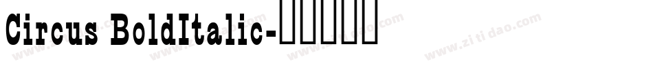 Circus BoldItalic字体转换